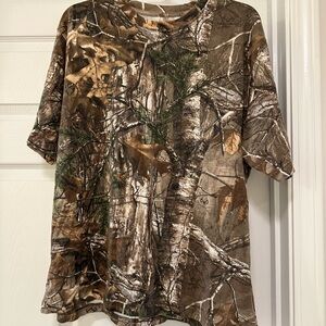 Game Winner Men's Woodland Camo Short Sleeve Shirt